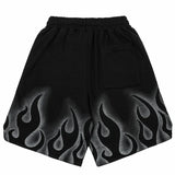 Fire Flame Printed Summer Short