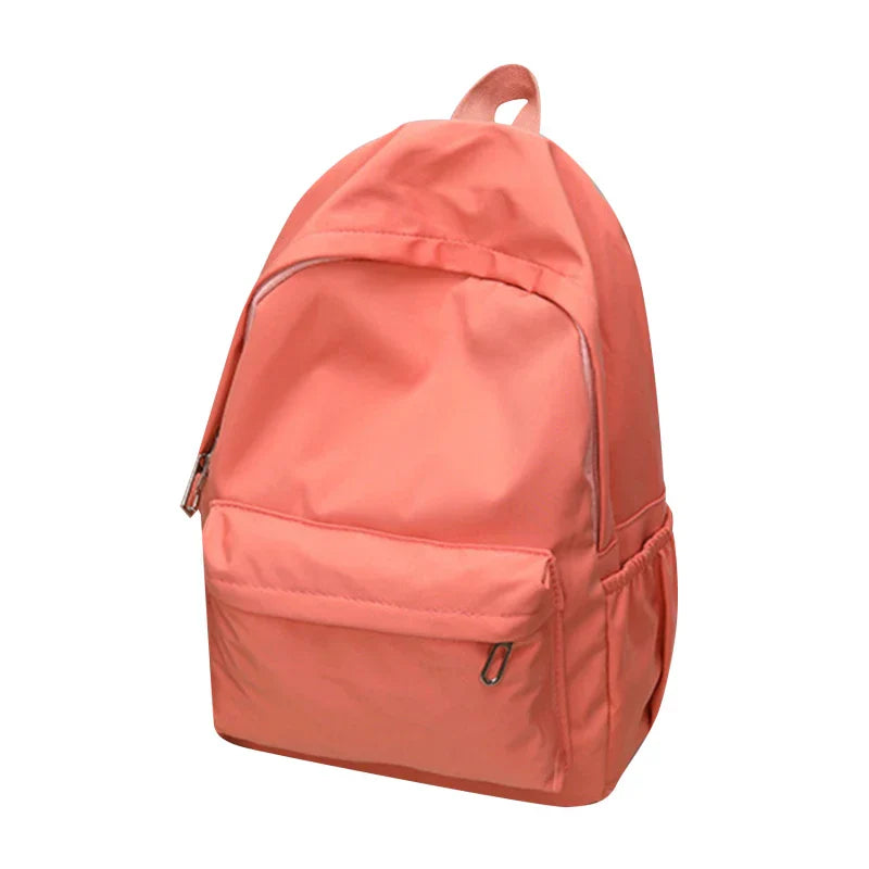 Solid Color Rounded School Backpack