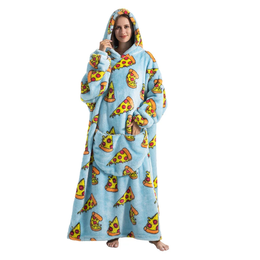 Animal Printed Hooded Blanket