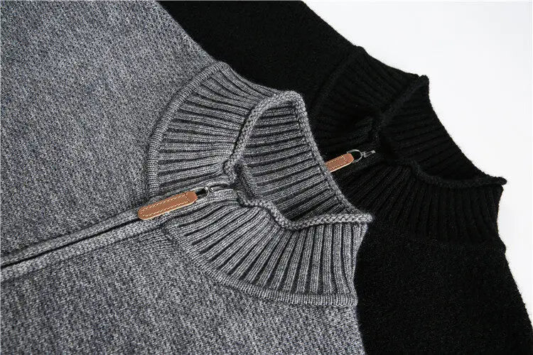 Vintage Loose Knitted Zipper Cardigan
