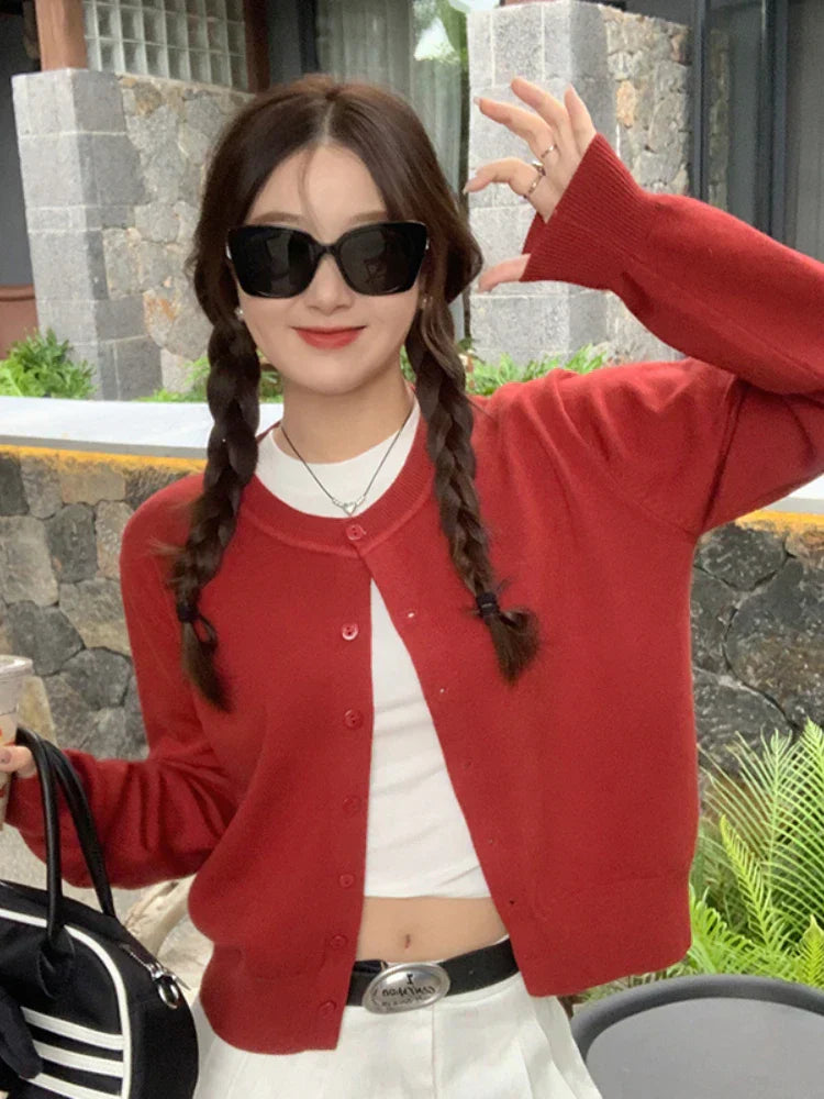 Elegant Button Down Knitted Cardigan