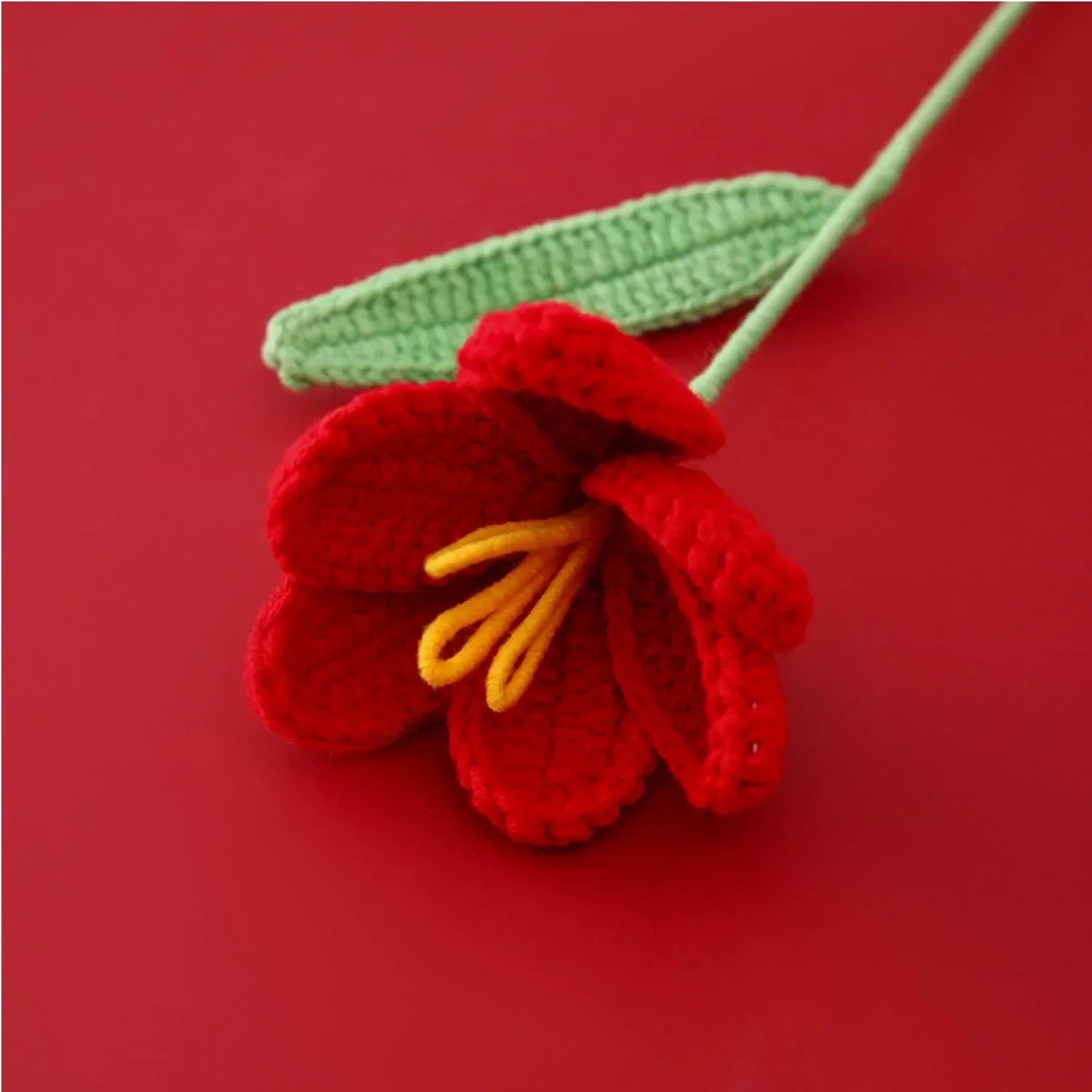Vintage Tulips Crochet Flowers Handmade