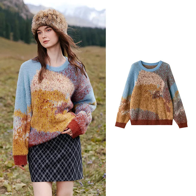 Min Fur Gradient Sweater