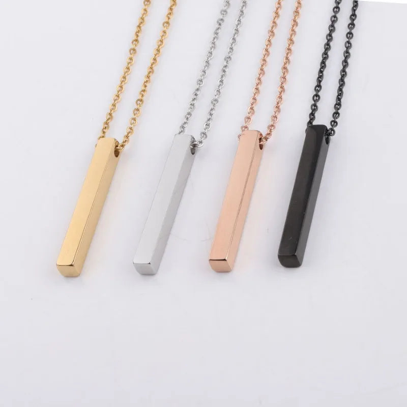 Vertical Rectangular Bar Necklace