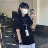 Sommerliches koreanisches Basic-T-Shirt