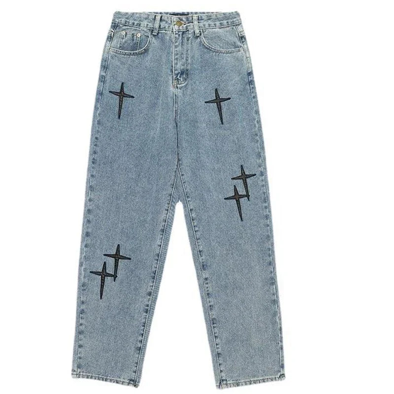 Y2K Star Straight Leg Jeans