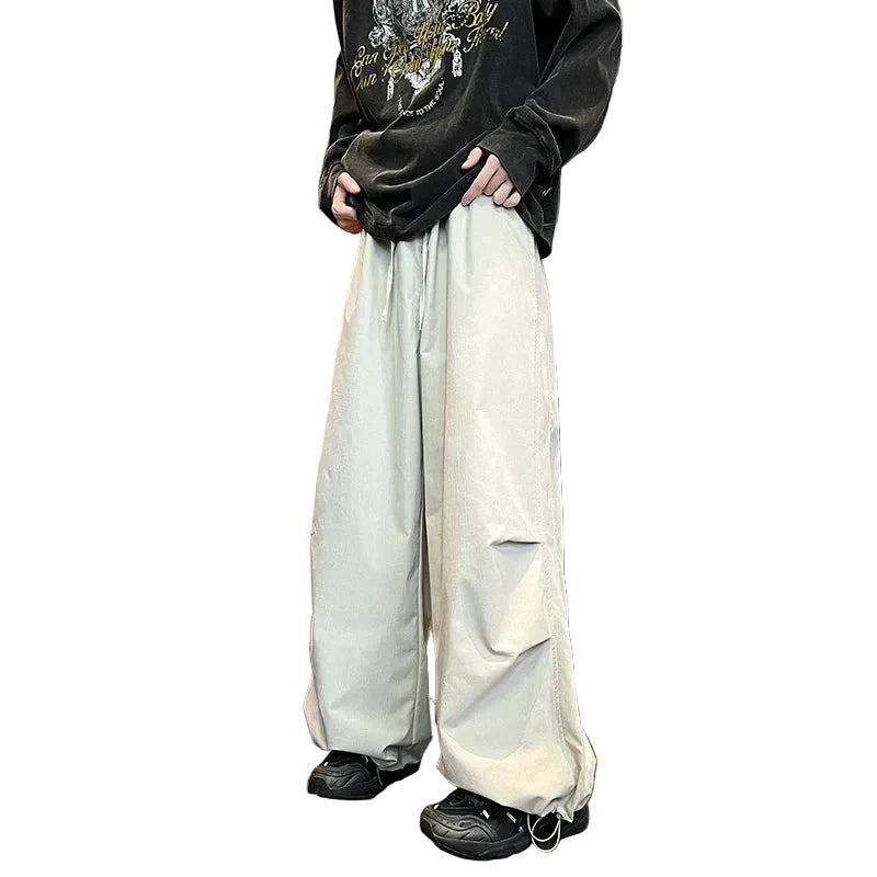 Wide Leg Parachute Cargo Pants
