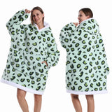 Strawberry Printed Oversized Blanket Hoodie