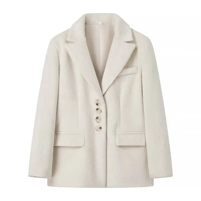 Women Warm Blazer Turn Down Collar