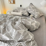 Korean Pink Letter Bedding Set