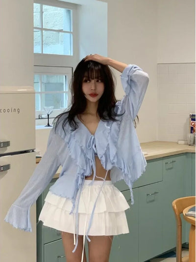Layered Ruffle Blouse