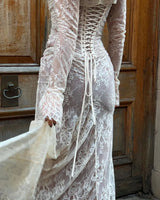 Elegant Vintage Lace Maxi Dress