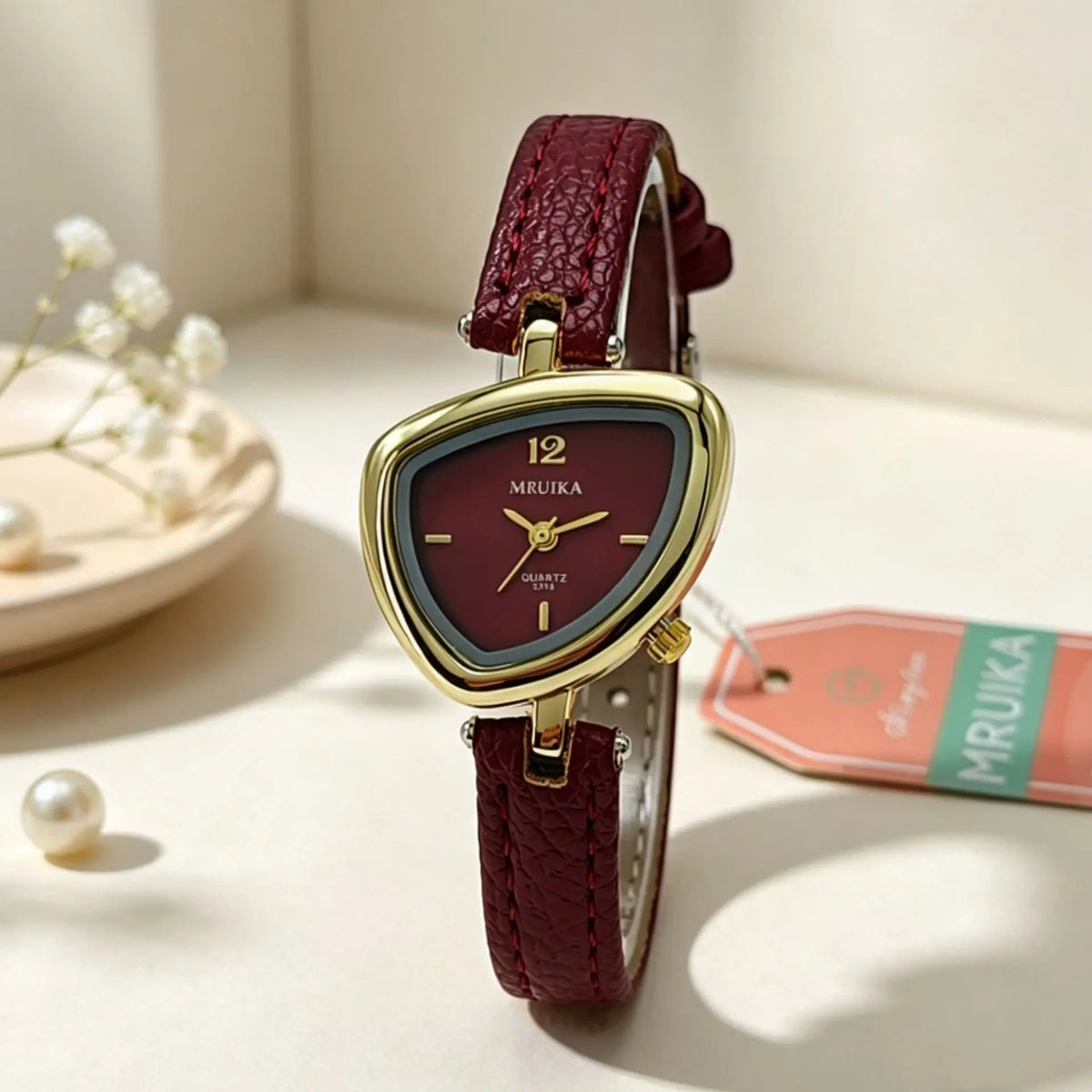 Y2K Triangle Women Leather Watch