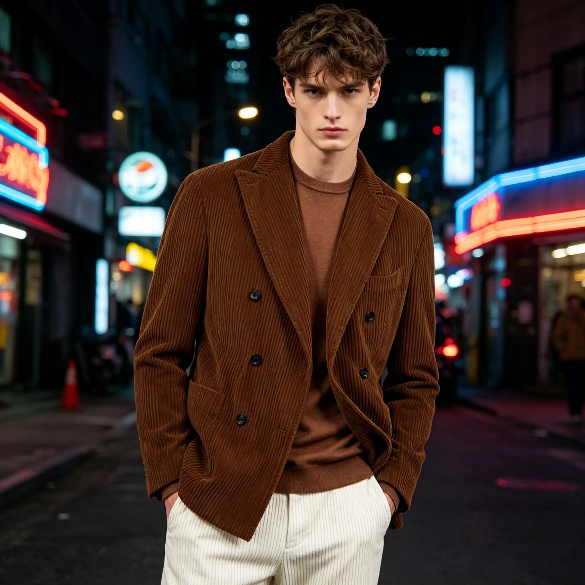 Men's Brown Corduroy Old Money Blazer