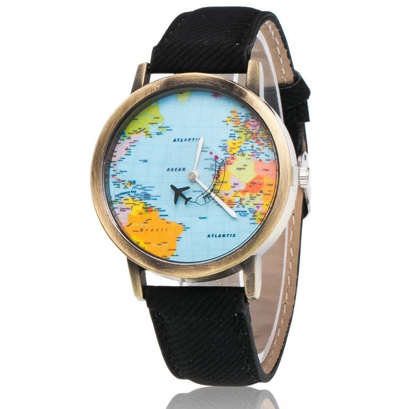 Map Women Luxury Quartz Watch