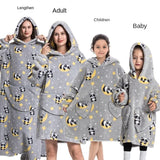 Family Oversize Sherpa Blanket Hoodie