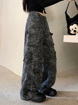 Low Rise Waist Camo Cargo Pants
