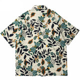 Trendy Hawaiian Plant Print Shirt