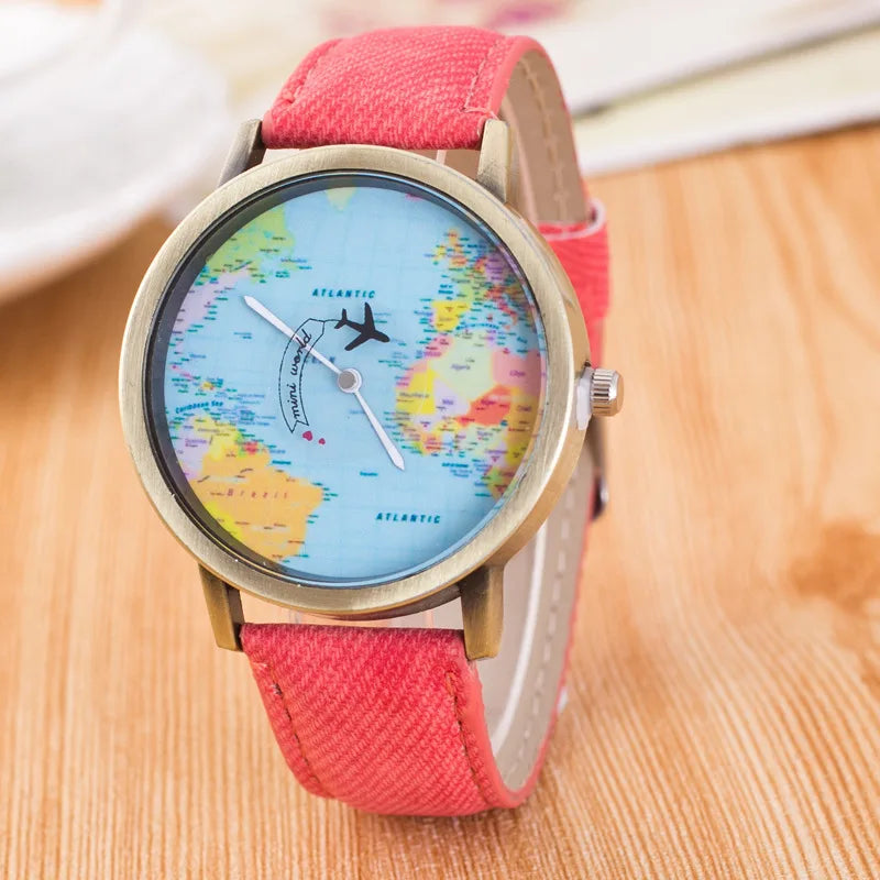 Map Women Luxury Quartz Watch