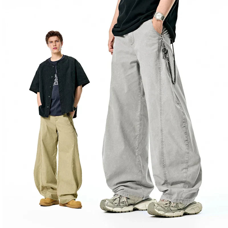 Vintage Casual Washed Cargo Pants