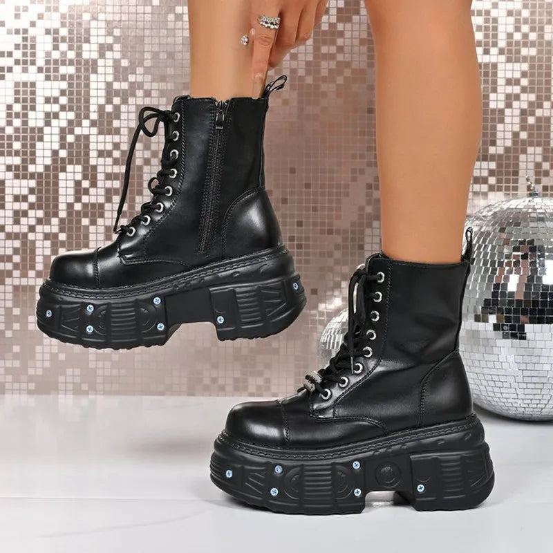 Grunge Ankle Black Boots