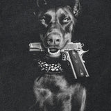 Gewalttätiger Dobermann Grafikdruck T-Shirt