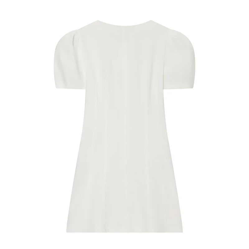 Elegant Summer White Mini Dress