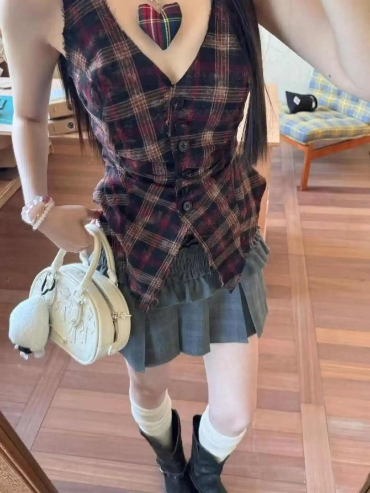 Korean Vest Aesthetic Design Tank Top
