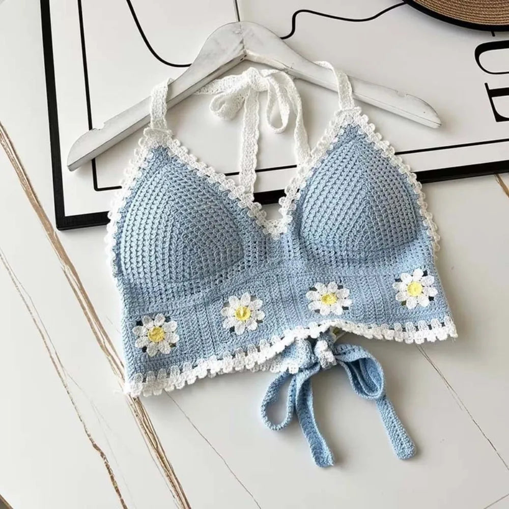 Beach Wear Top Handmade Knitted Crochet