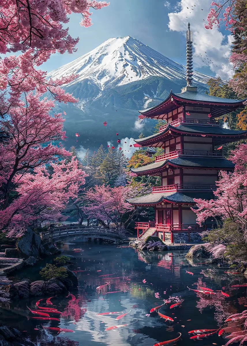 Japanese Cherry Blossoms Poster