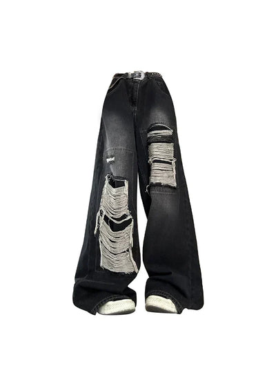 Pantalones vaqueros rotos grunge Y2K