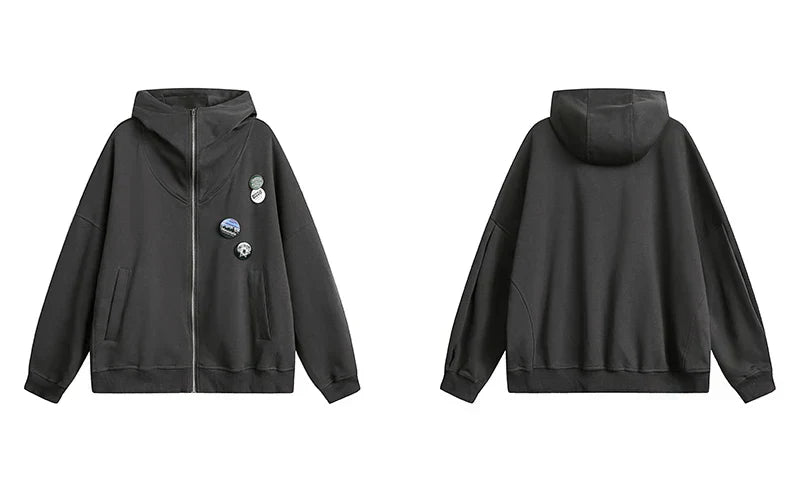 Casual Stylish Zip Up Hoodie Sweatshirt