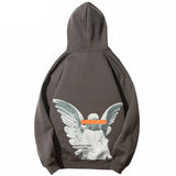 Angel God Printed Fleece Hoodie