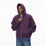 Reversible Inner Plaid Zip-up Hoodie