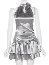 Cyperpunk Reflective Light Mini Dress