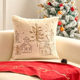 Christmas Embroidered Cover Soft Pillow Case