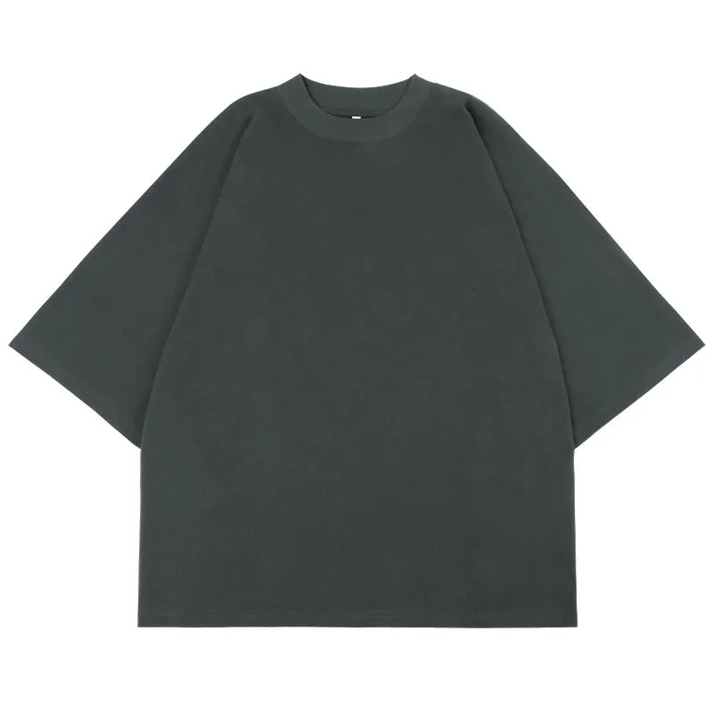 Heavyweight Distressed Oversized Cropped T-Shirt