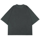 Heavyweight Distressed Oversized Cropped T-Shirt