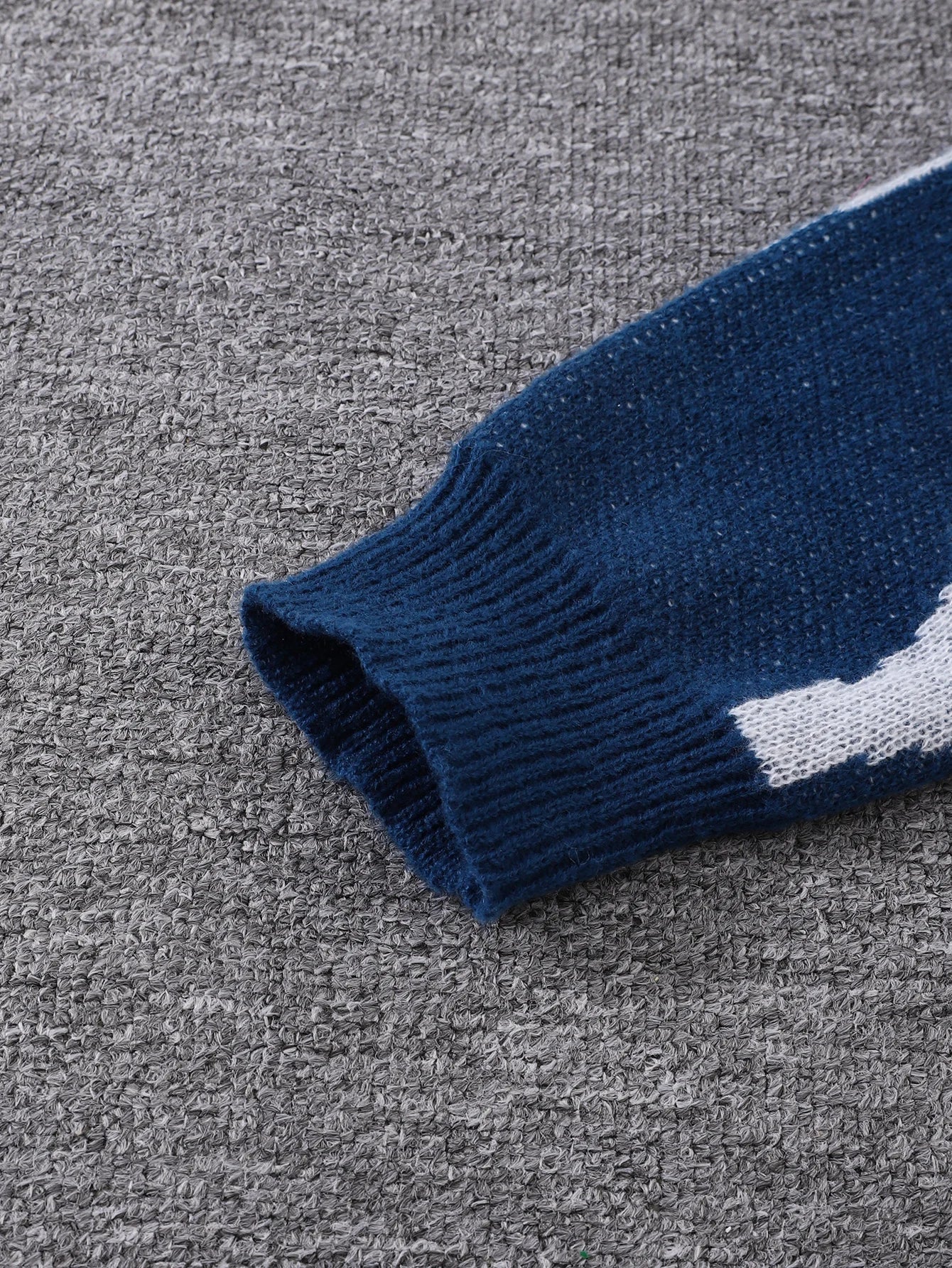 Weirdcore Abstract Pattern Round Neck Sweater