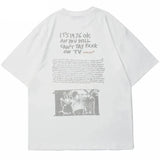 Y2K Retro Bunny Letter Print T-shirt