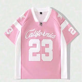 Vibrant V-Neck Football Jersey T-shirt