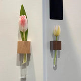 Vintage Wooden Test Tube Vase