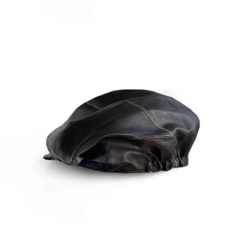 Grunge Pleated Rivet Beret Hat