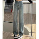 High Waist Stacked Straight Leg Jeans