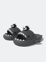 Thick Sole Night Glow Shark Slippers