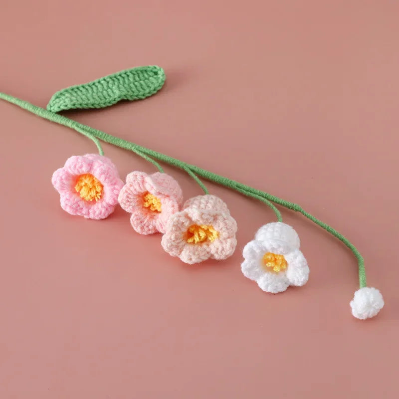 Bell Orchid Bouquet Kintted Crochet Flower