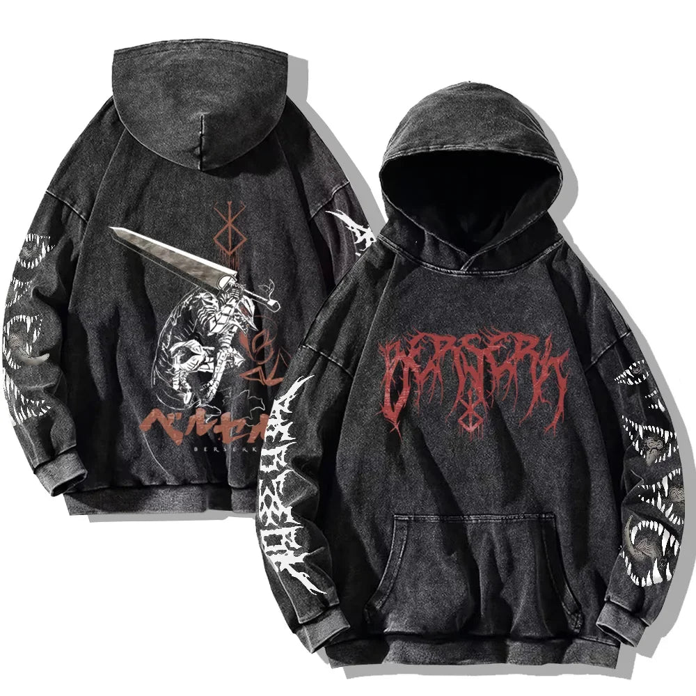 Gothic Anime Printed Vintage Hoodies