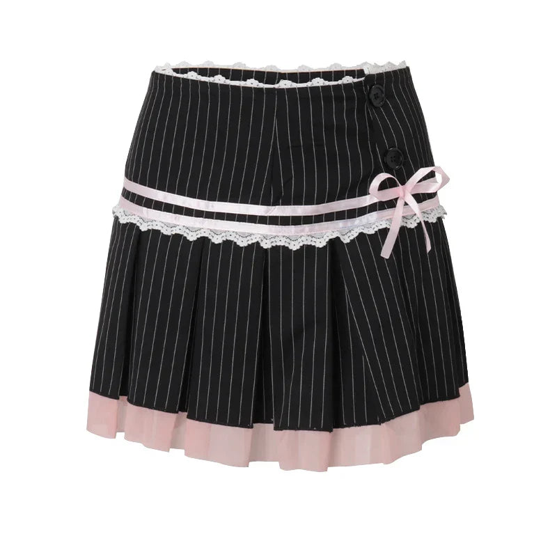 Coquette Vintage Ruffle Mini Skirt