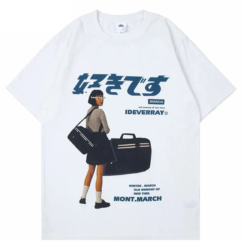 Japanisches Kanji-Print-T-Shirt