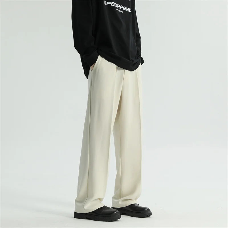 Comfortable Black Loose Korean Pants